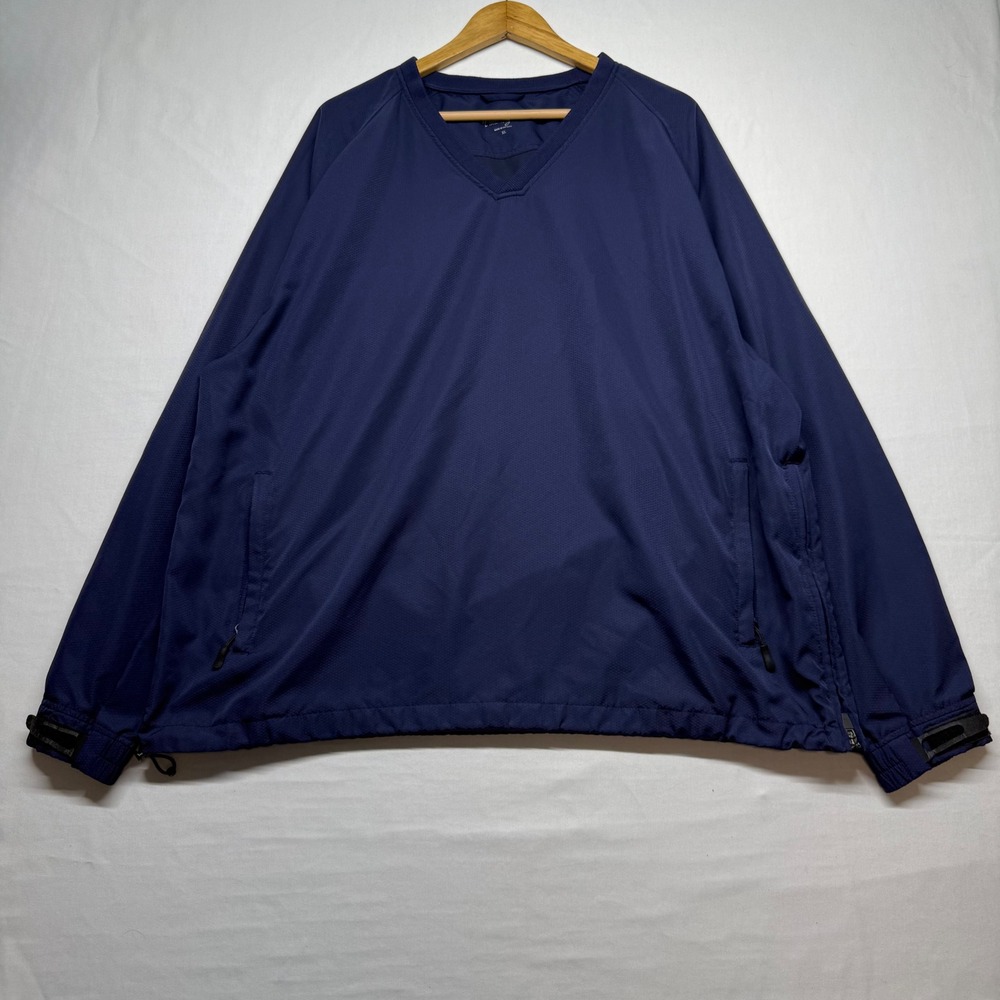 Walter Hagen Golf Windbreaker Pullover XL Blue Lightweight Performance V Neck